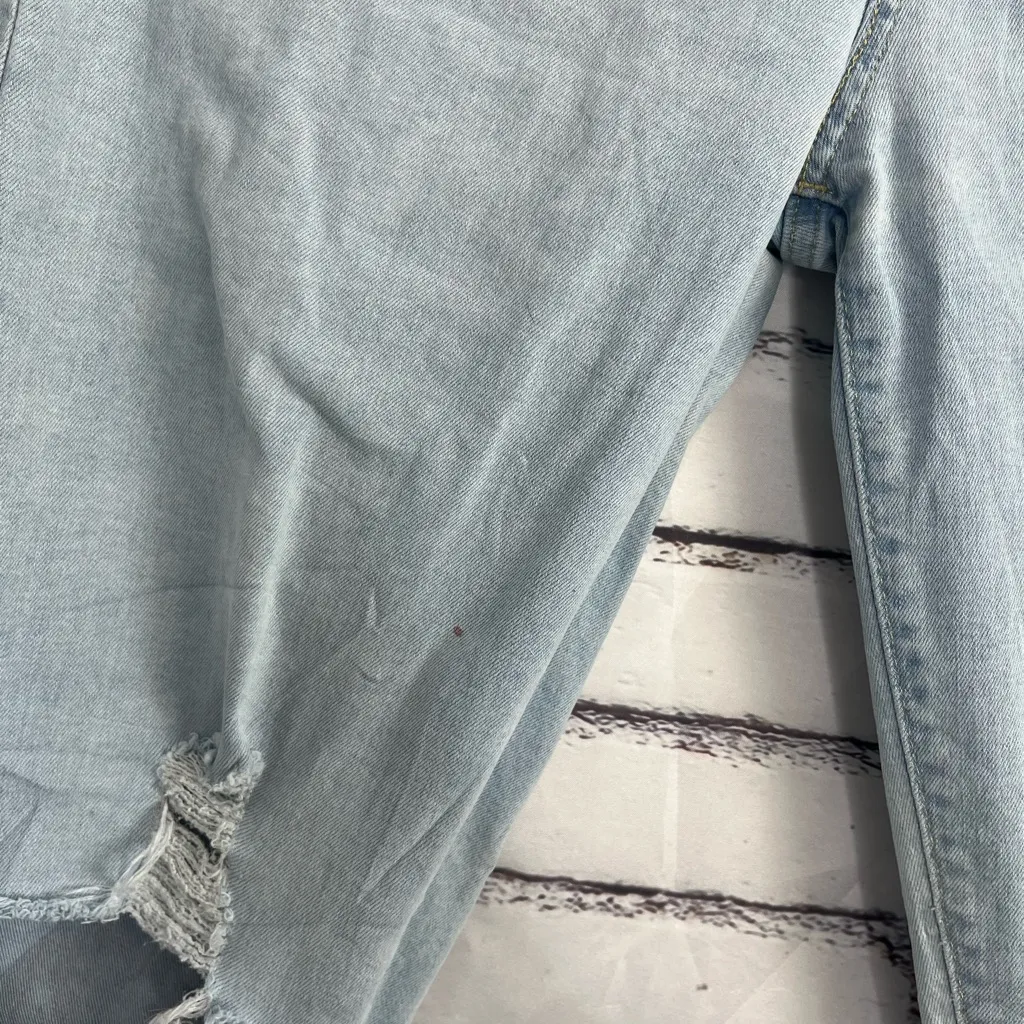 Levi’s Denizen Mid Rise Boyfriend Jeans Light Wash Distressed Ripped Women’s 14 - Image 7