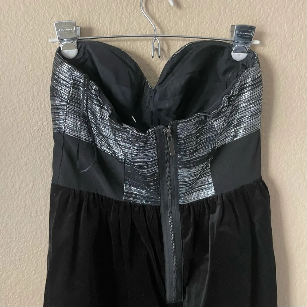 Tibi Black and Silver Velvet Dress - Image 41