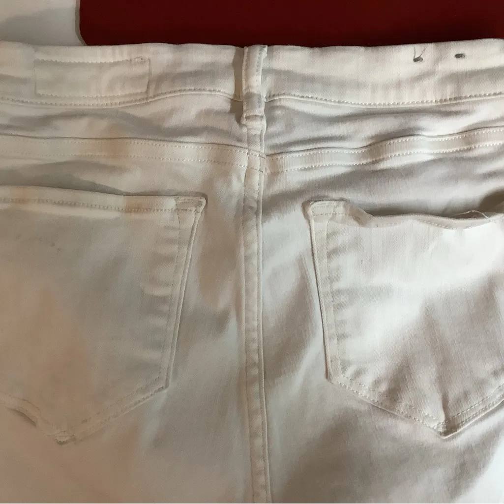 AllSaints Size 29 Grace Women's White Distressed Jeans. Preloved - Image 10
