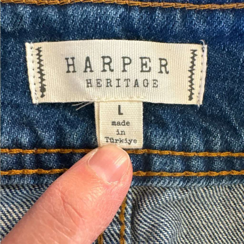 Harper Heritage Denim‎ Mini Skirt with Button Detail - Image 5