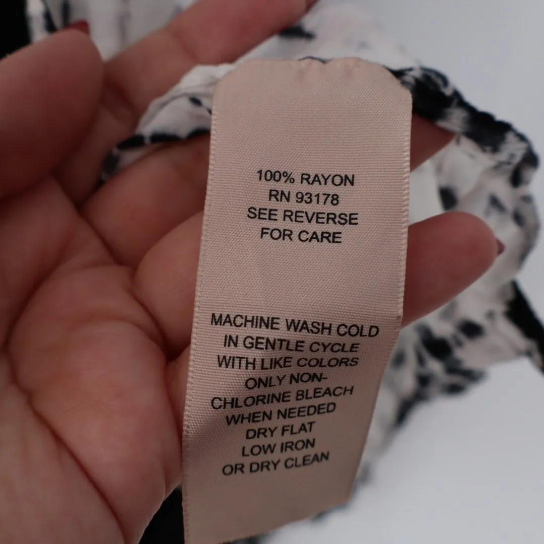 Philosophy Republic Clothing Jumpsuit Womens XS Black White Tie Dye V-Neck Boho - Image 4