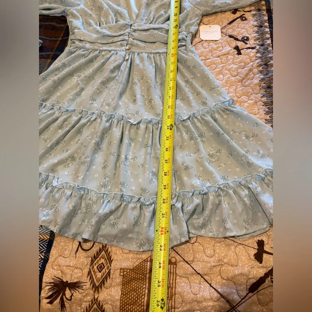 Altar'd State Lisa Floral Mini Dress sage women’s S NWT - Image 12