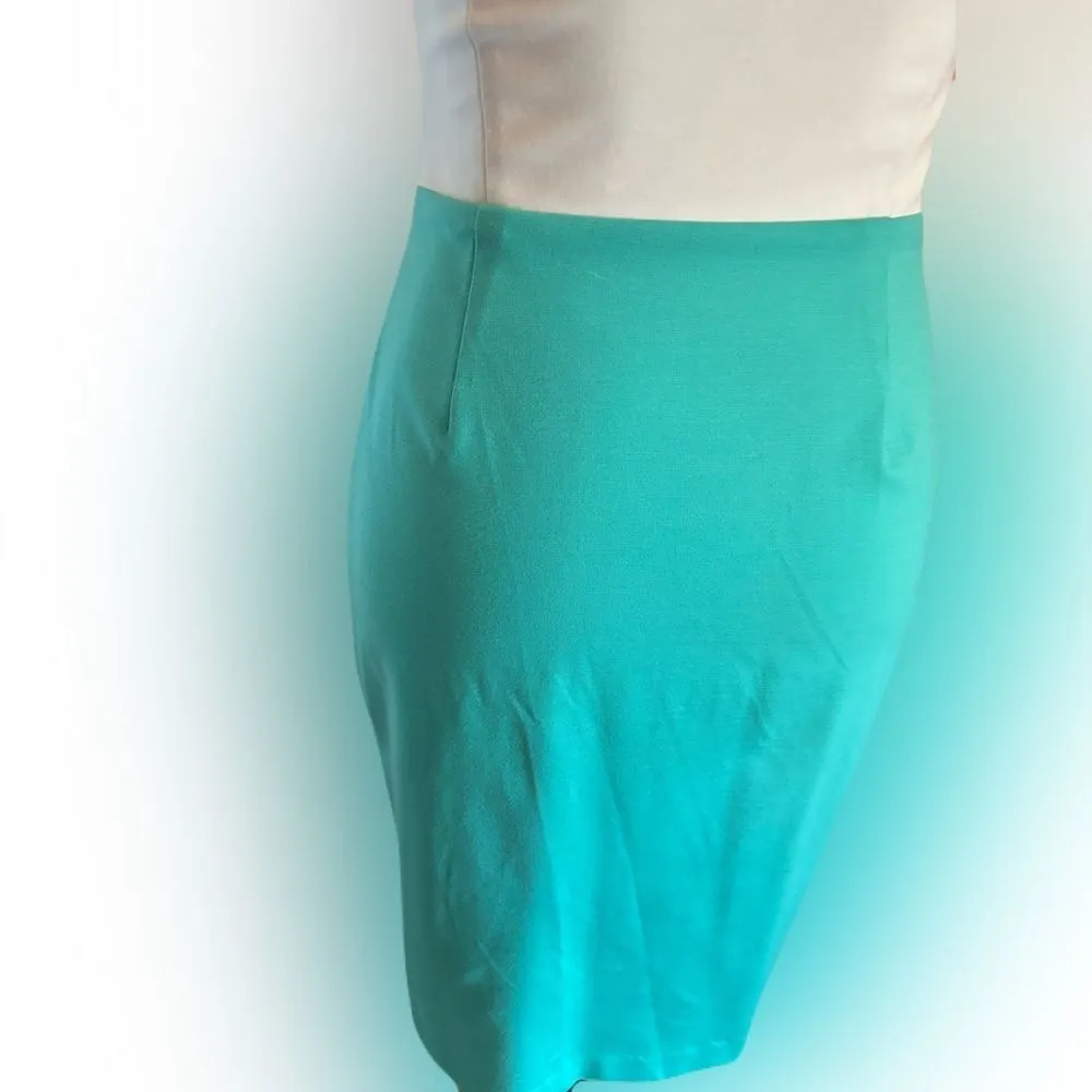 ERIN by Erin Fetherson One Shoulder Knee Length ColorBlock Dress, Sz. 2, EUC Blue - Image 11