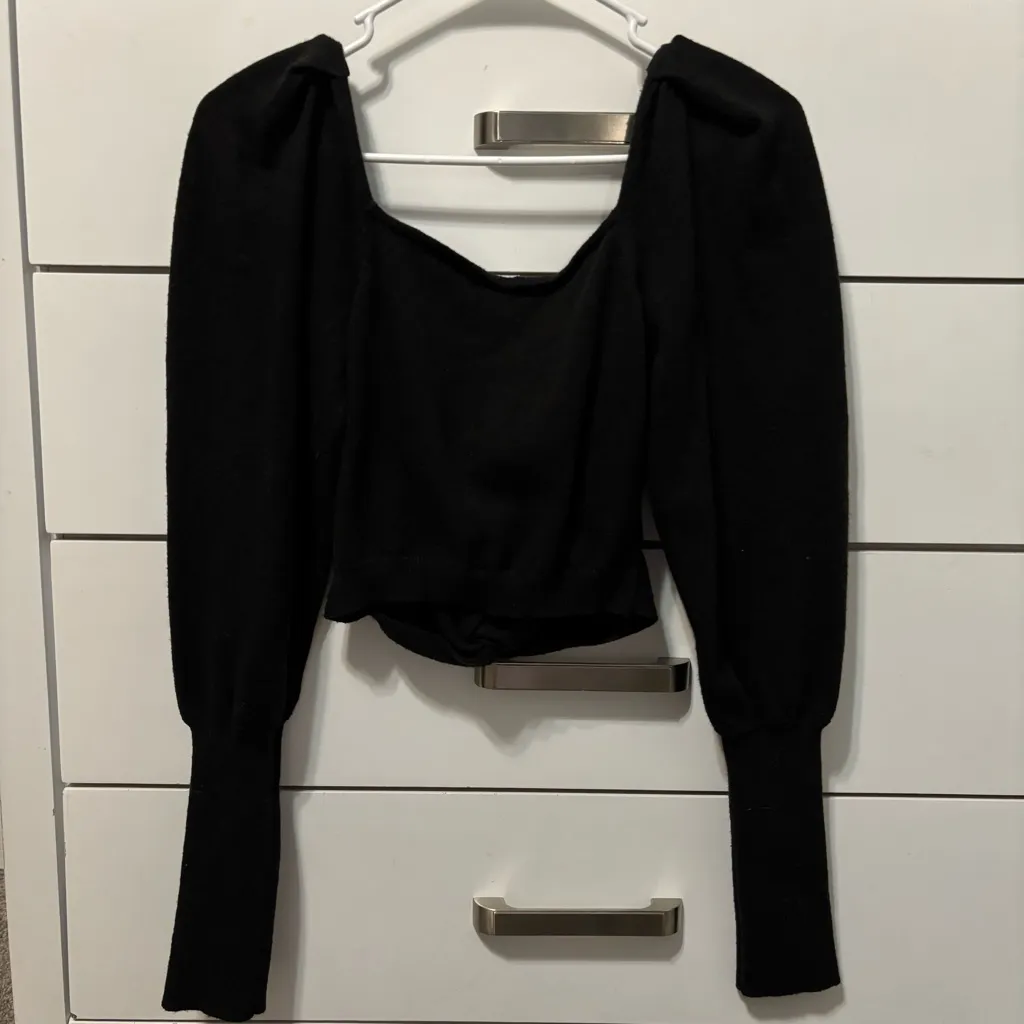 LPA Black Cutout Long Sleeve Top - Image 3