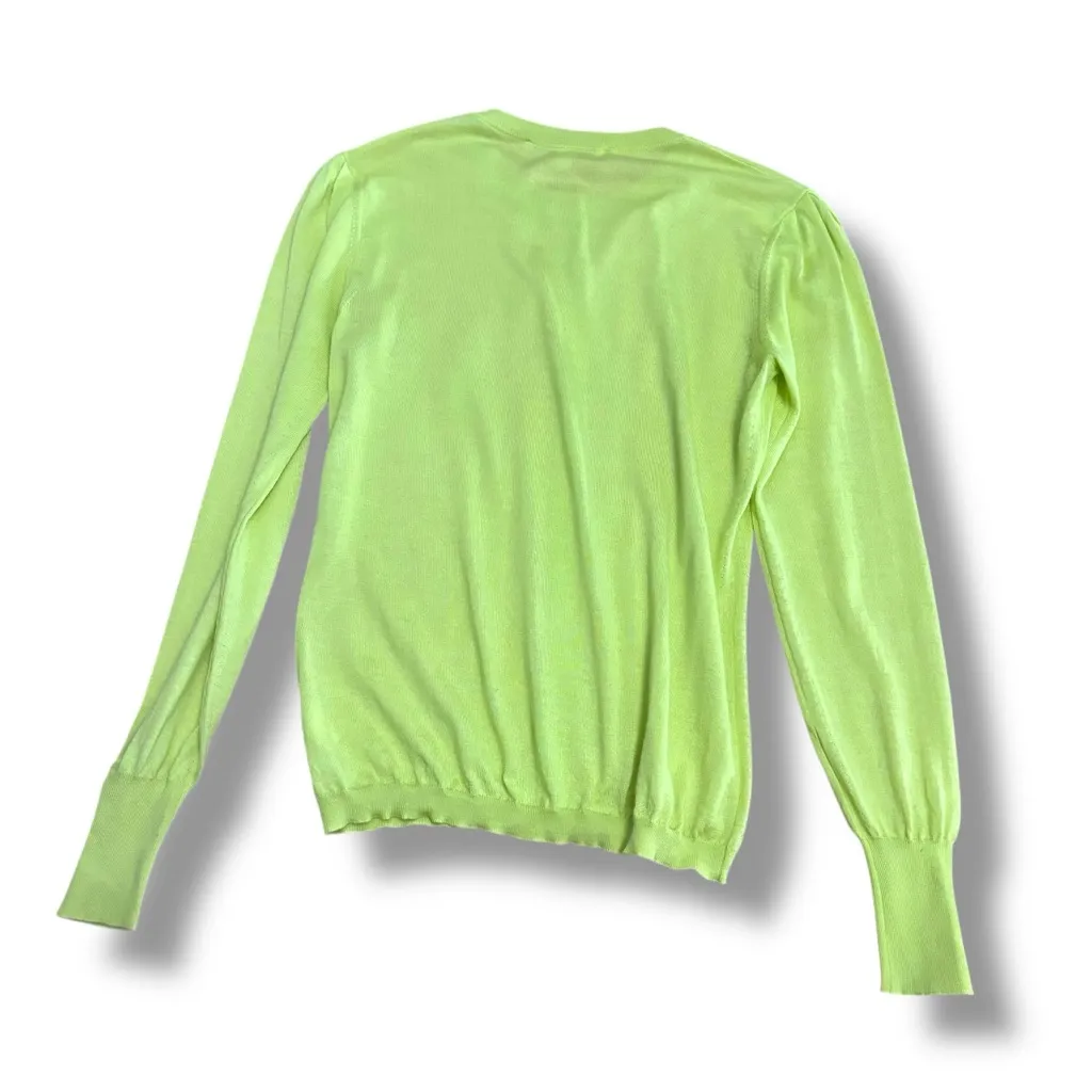 Maria di Ripabianca Italy Light Green 100% Cashmere Cardigan – Size 8 - Image 3