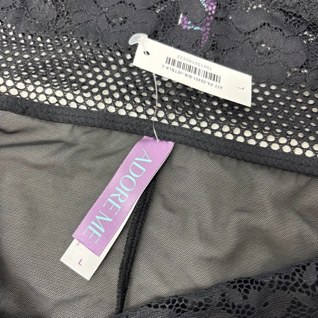 Adore Me Jamie Unlined Black Lace Bra Set size L - Image 7