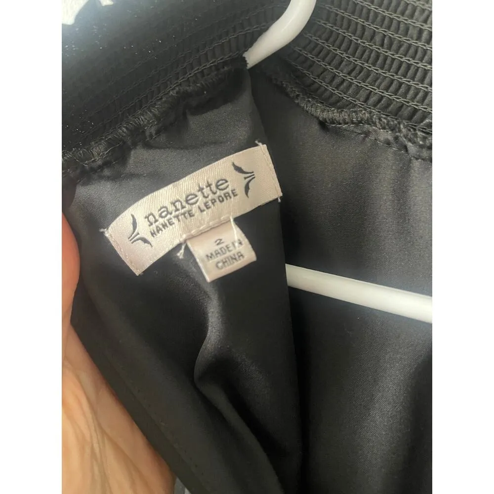 Nanette Lepore Black Mock Neck Pleated Sleeveless Black Dress - Image 7