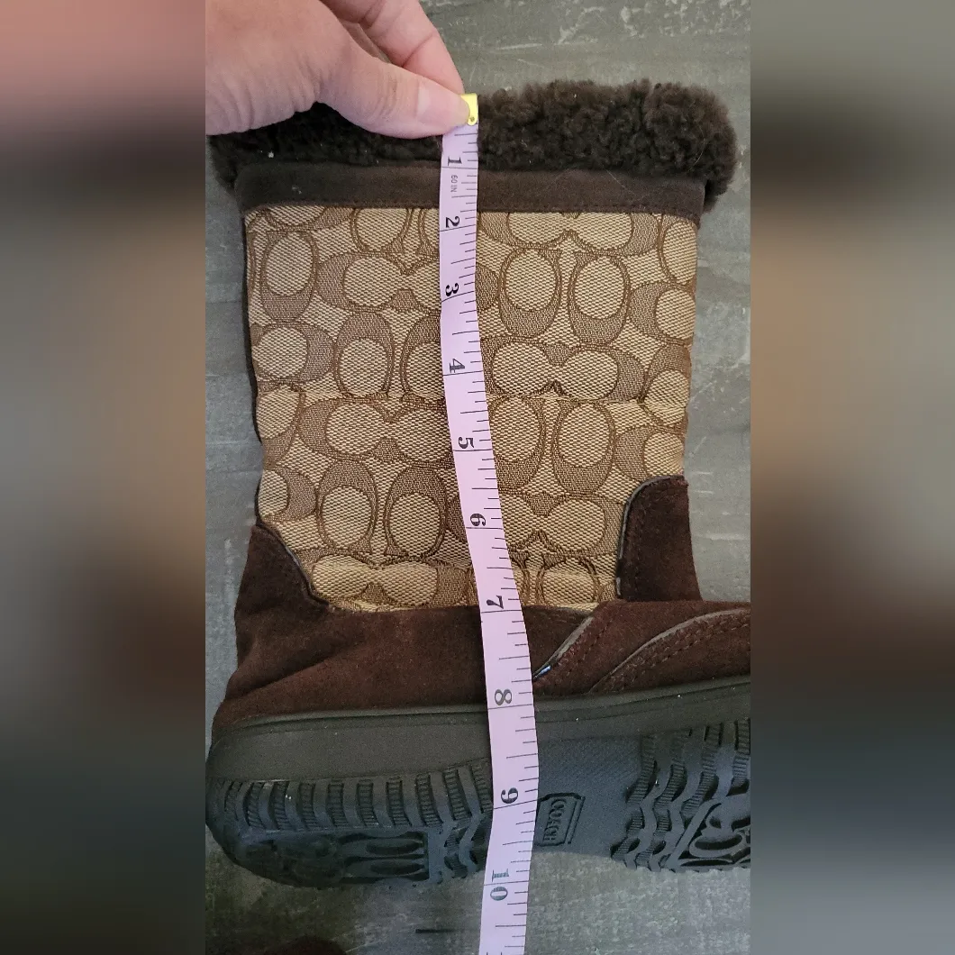 Coach Sherman Signature Winter Boots Size 5.5b - Image 13