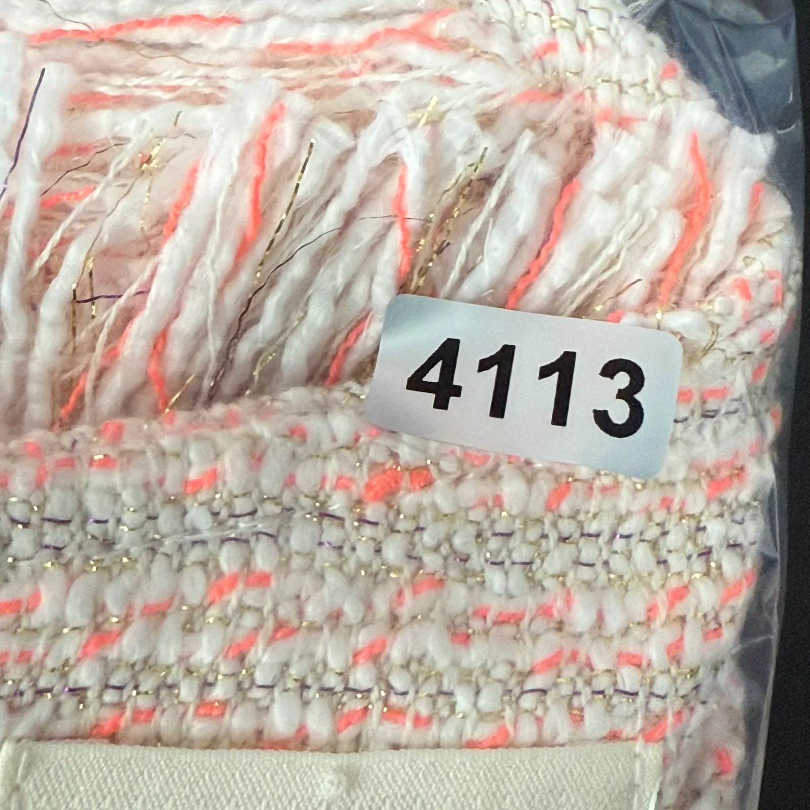 Julie Brown NYC Tweed Fringed Sleeveless Top Pink Gold Size 4‎ - Image 9