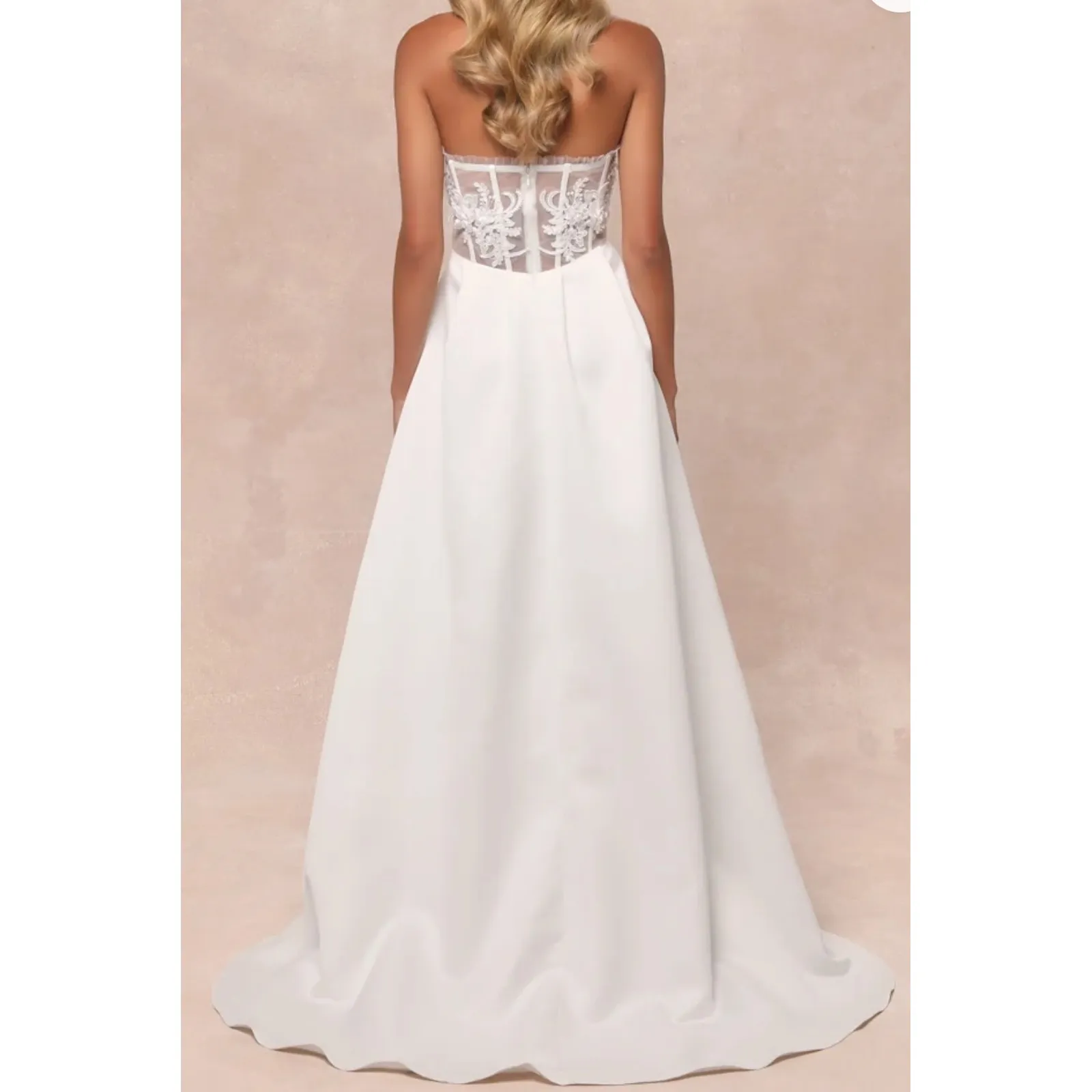 NEW Lulus Size XL FLAW Gratitude White Floral Embroidered Strapless
Maxi Dress - Image 2