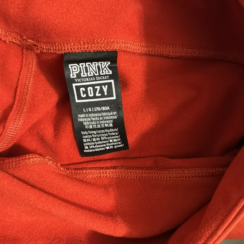 Victoria's Secret PINK Cozy Fleece Lined Leggings Womens Size L Burnt Orange Size L - Image 7