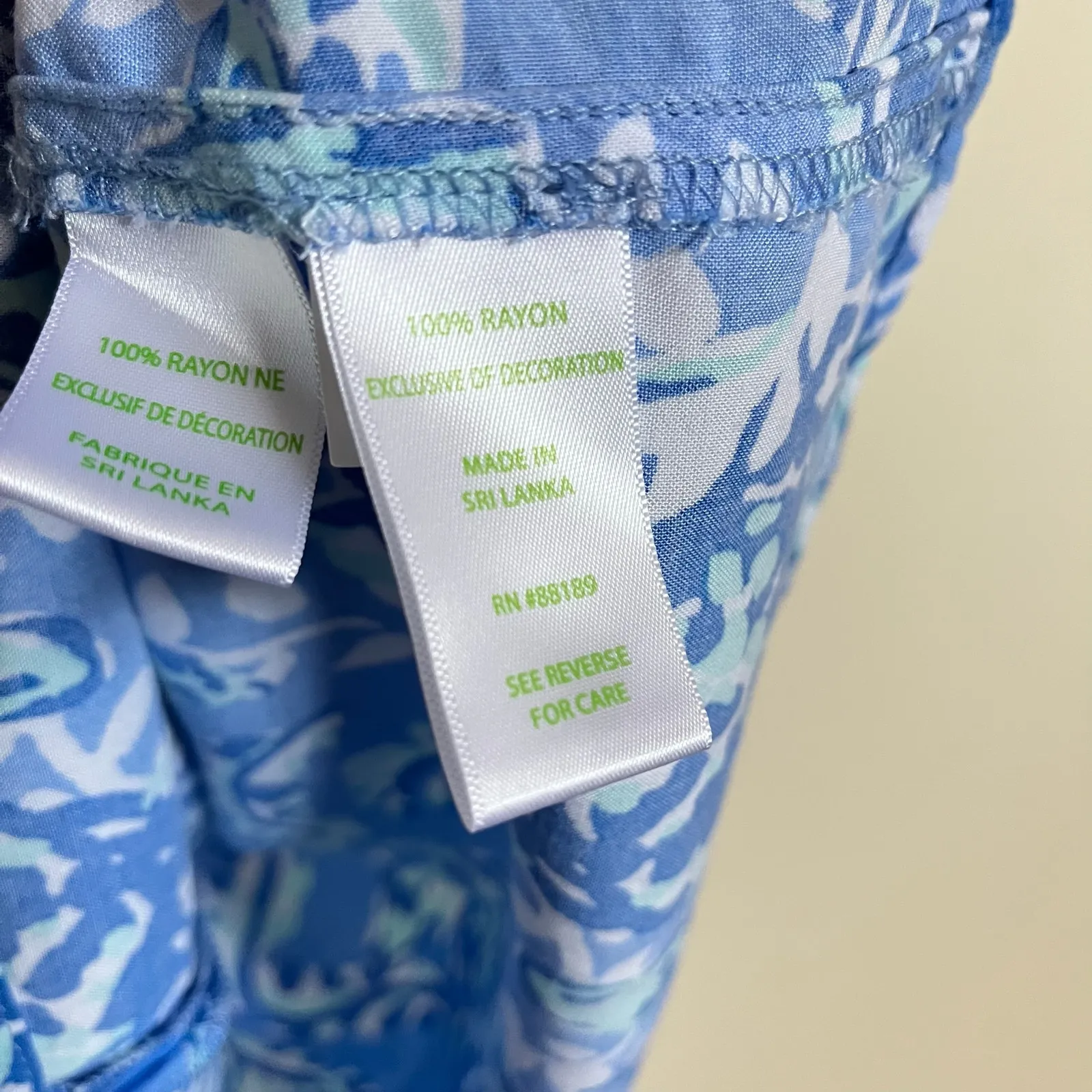 Lilly Pulitzer Tunic Dress Hollie Blue Green Turtle White Embroidery Size Medium - Image 6