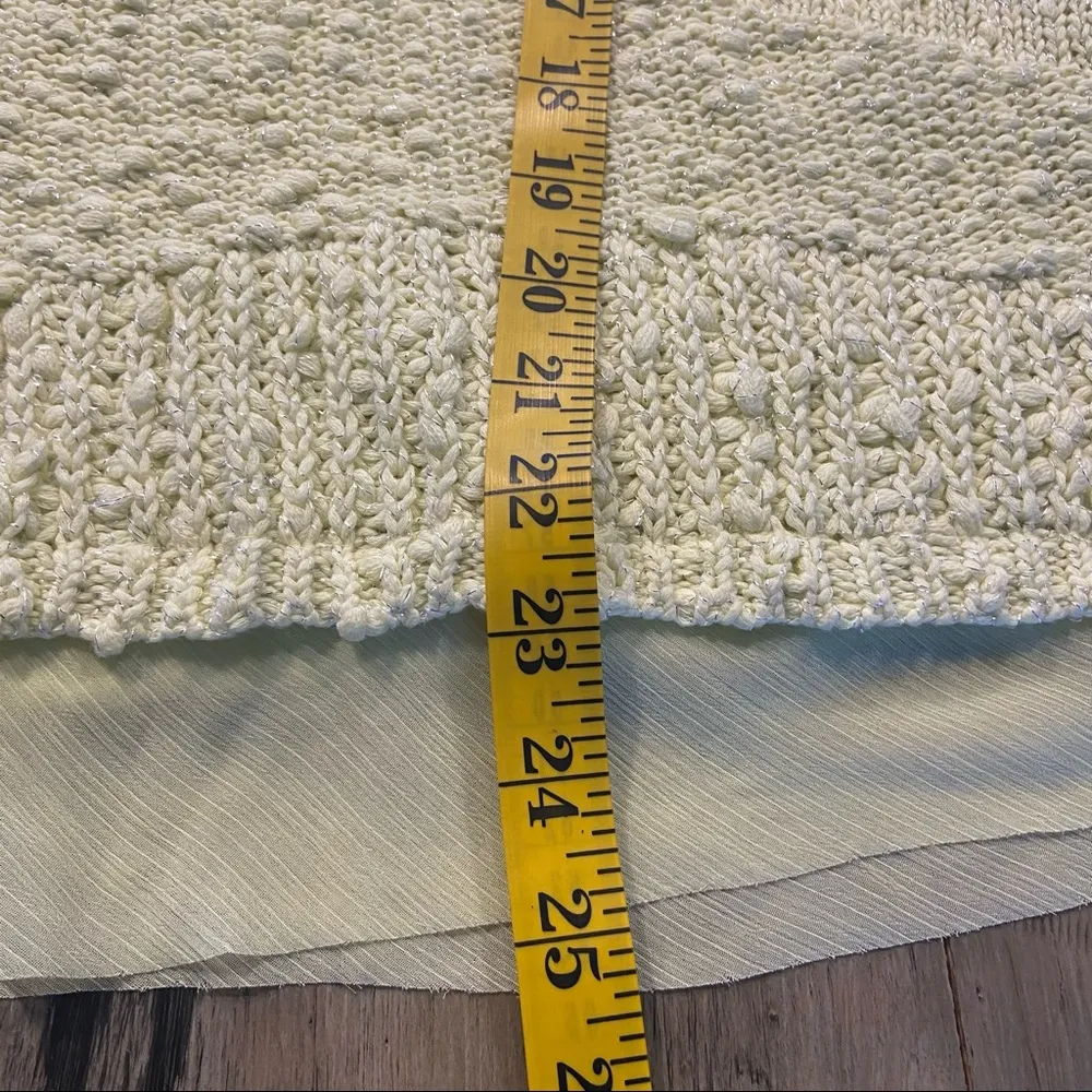 Chicos Sweater Womens 2 Pullover Yellow Long Sleeve Asymmetric Popcorn … - Image 6