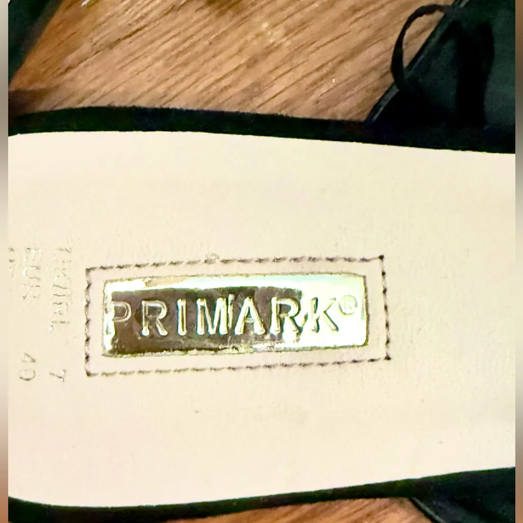 Primark Black Croc-Embossed Flats, size 8 1/2 - Image 2