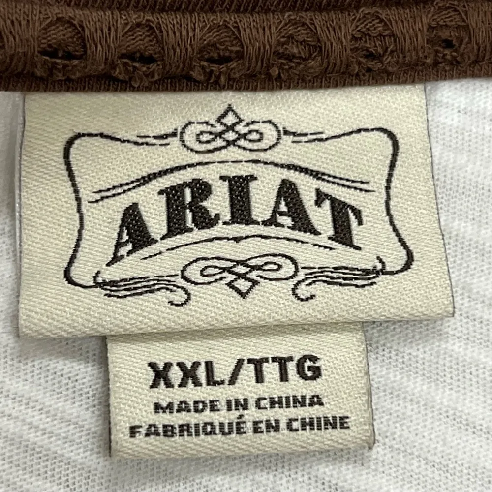 Ariat baseball tee womens eyelet sleeves bling studded cowgirl top xxl y2k - Image 3