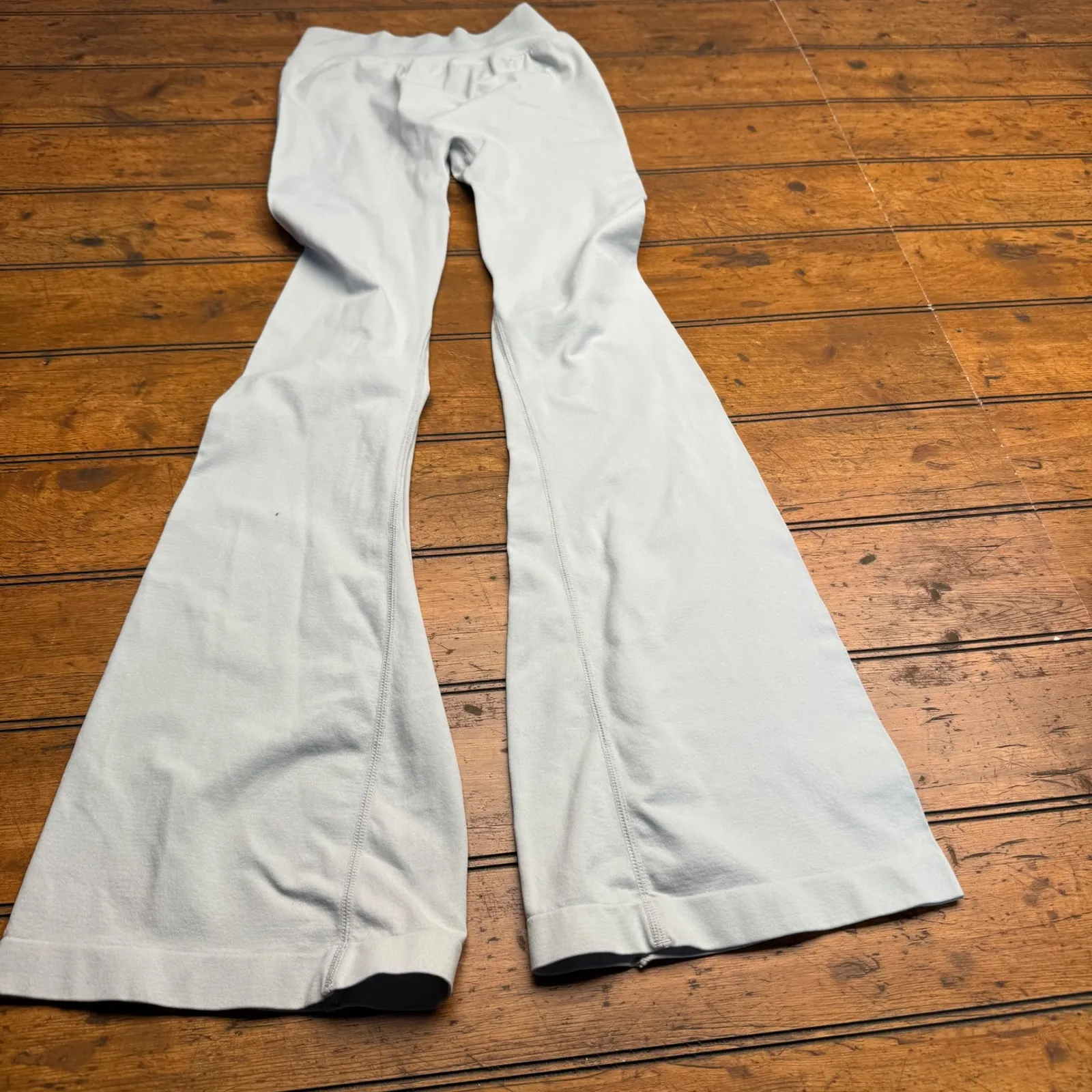 Athletic Womens Flare Leggings High Waist Seamless Light Blue/green Size Small Blue - Image 5