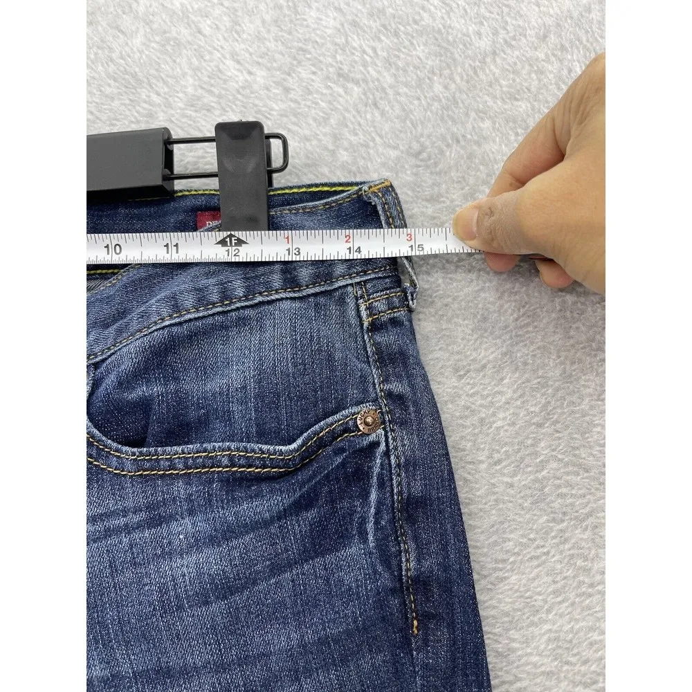 Lucky Jean's Women's Blue Denim Jean Shorts Beachcomber Bermuda Size 2 Dark Wash - Image 10