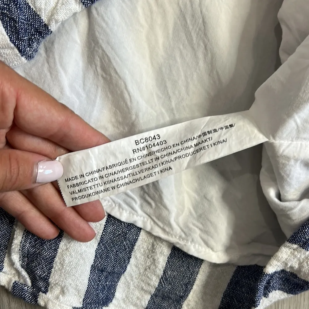 J.O.A • striped linen blend mini dress - Image 8