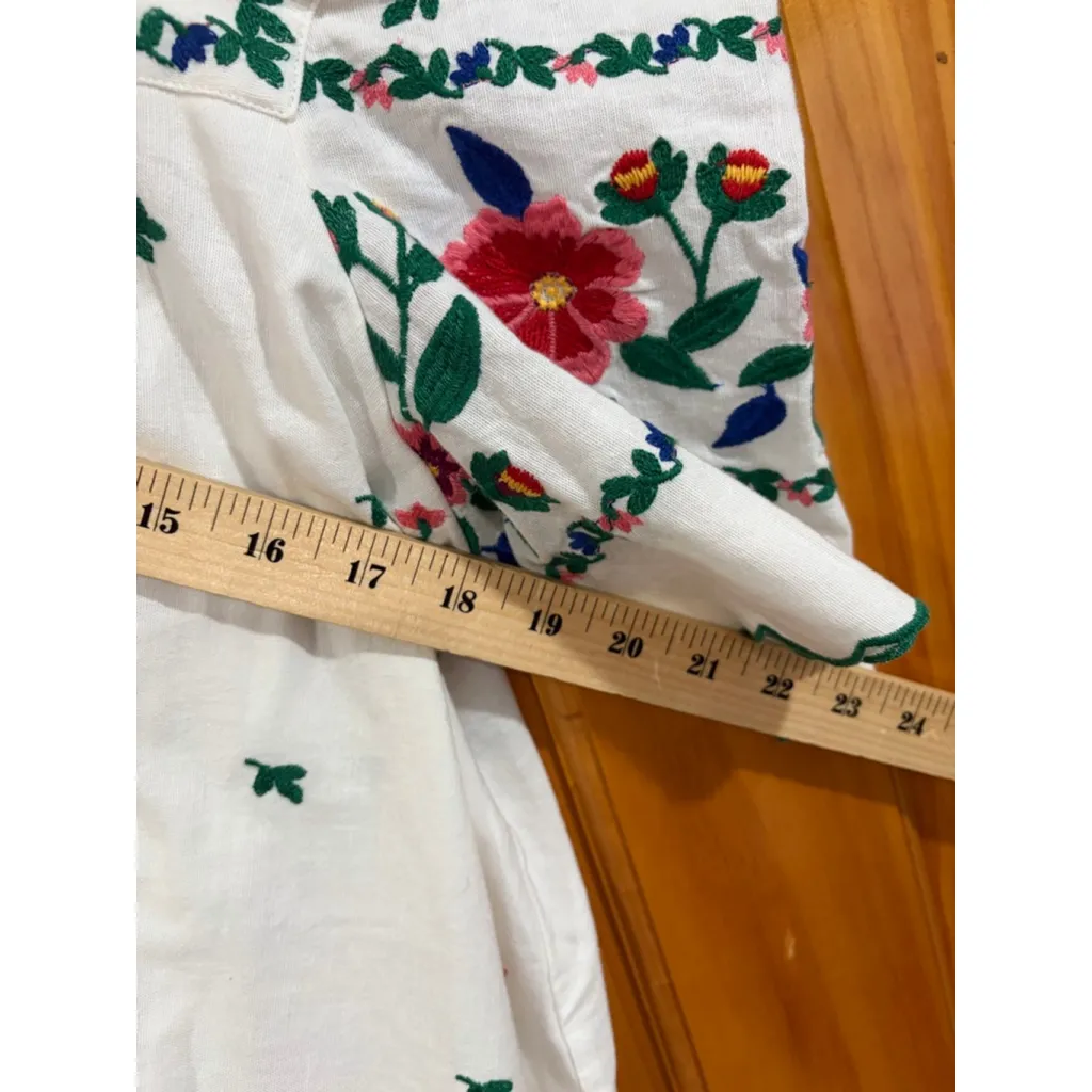 Sézane Robe Juliana Embroidered Aster Dress White Floral FR 36 (US 4) NWT - Image 9