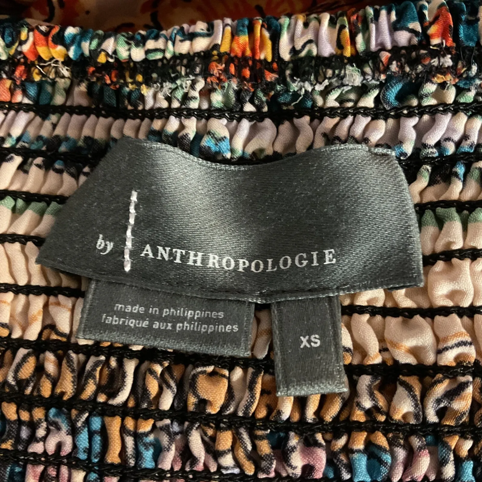 Anthropologie Women's Printed Cowl Neck Cutout Back‎ Floral Blouse Size XS - Image 8