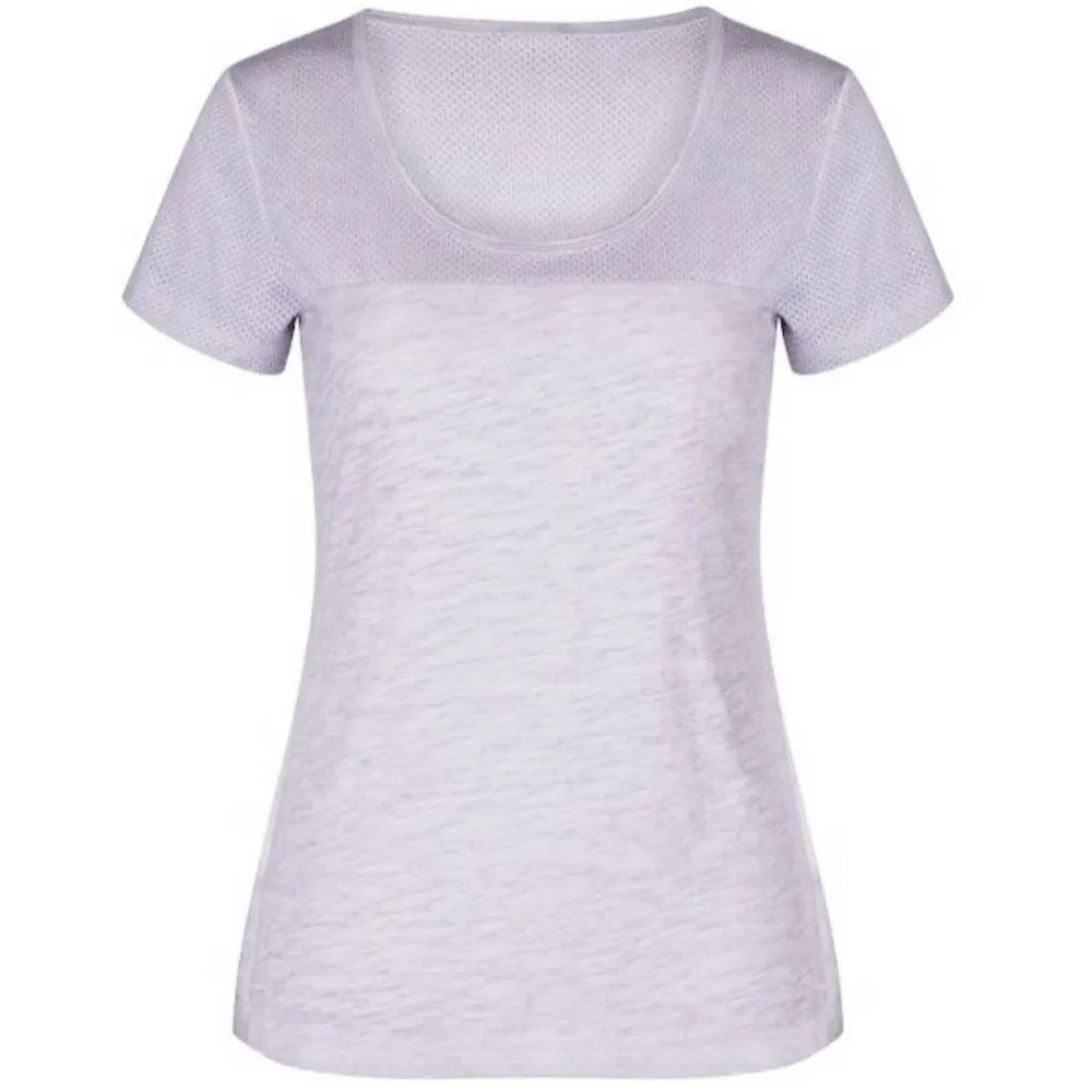 LORNA Jane ‘Cara’ Short Sleeve Open Back Tee Shirt In Heathered Gray Size Small - Image 3
