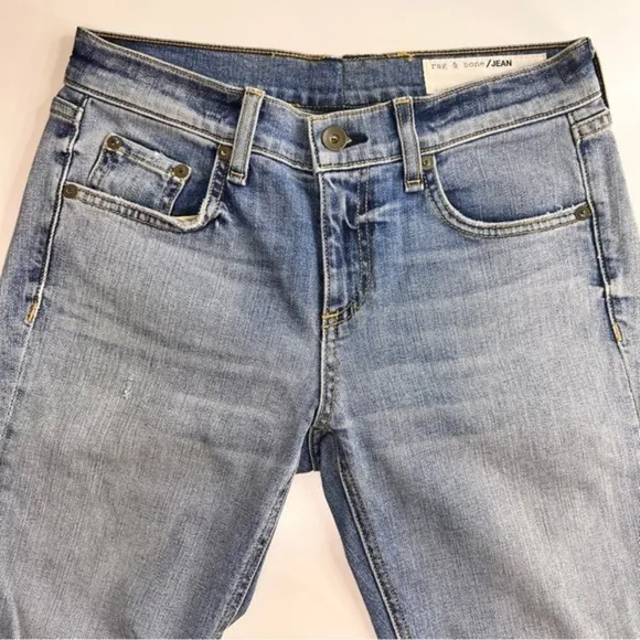 Rag & Bone Raw Hem‎ Light Wash Jeans Size 26 - Image 2