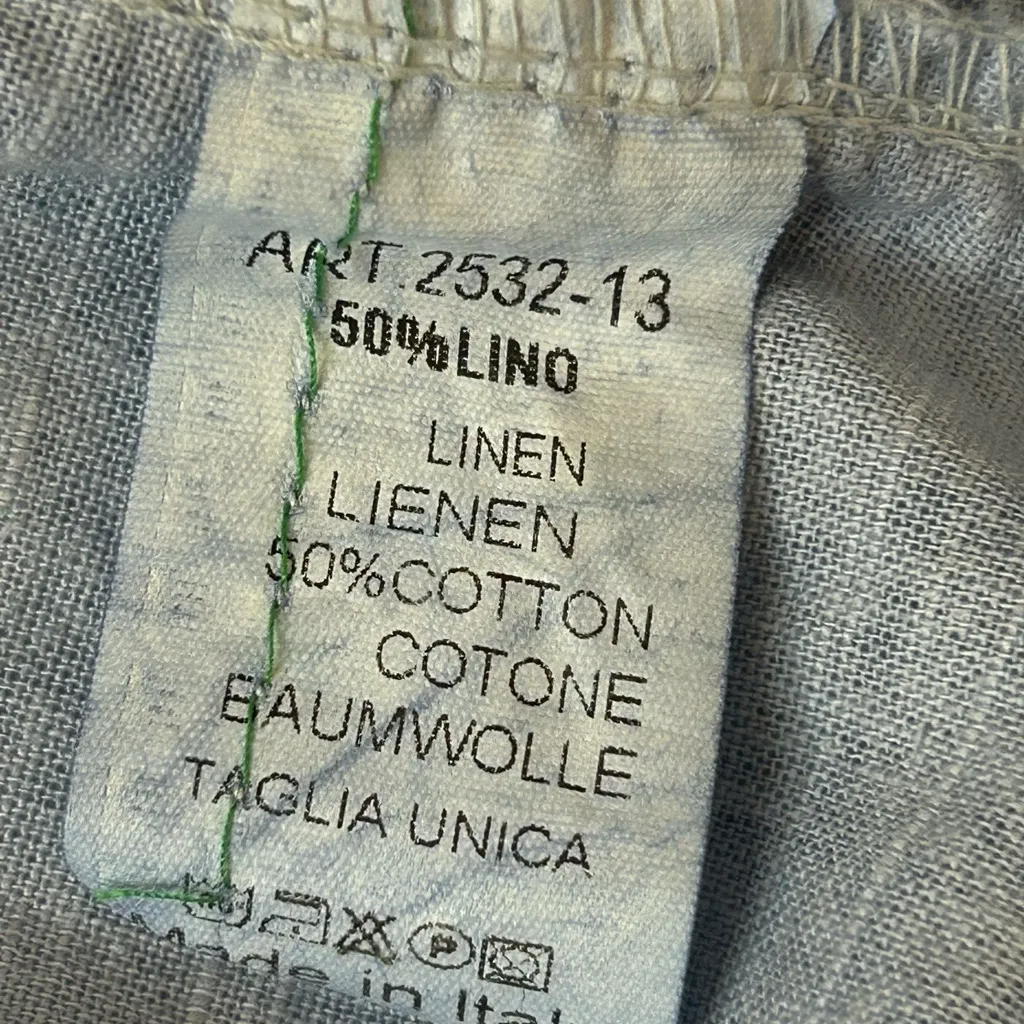 Tina Stephens pants Light Blue 50% Linen 50% cotton. Size none - Image 15