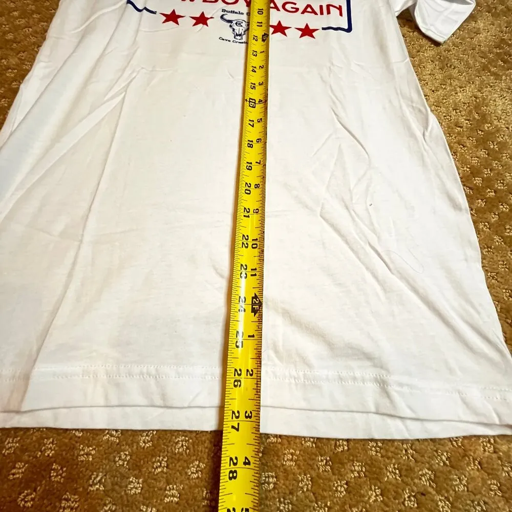 Buffalo Chip Saloon Make America Cowboy Again Tshirt Cave Creek AZ SZ S Country White - Image 6