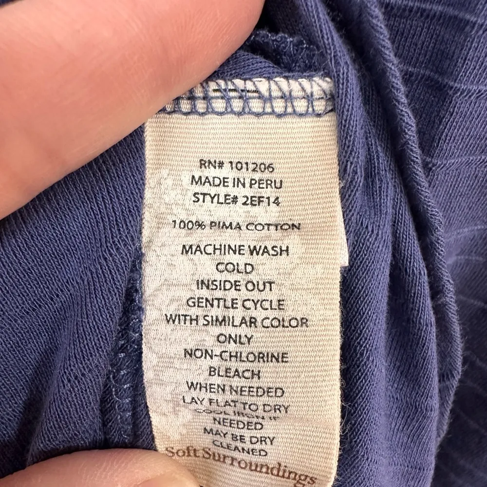 Soft Surroundings Women's XL
Navy Blue Asymmetrical Dress
Sleeveless Cotton - Image 5