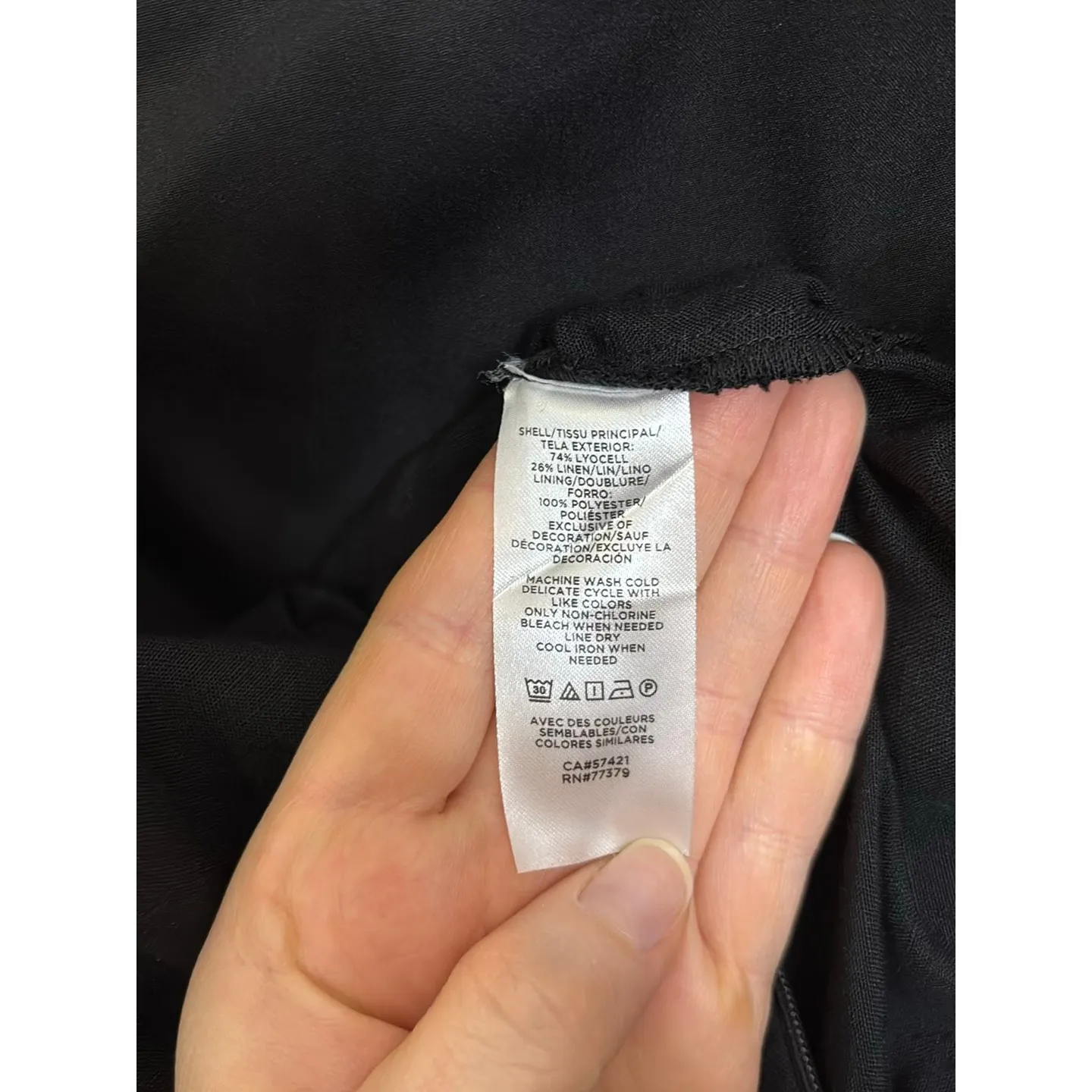 Ann Taylor Jumpsuit Womens 8 Black Stitched Belted Wide Leg Square Neck Cropped - Image 4