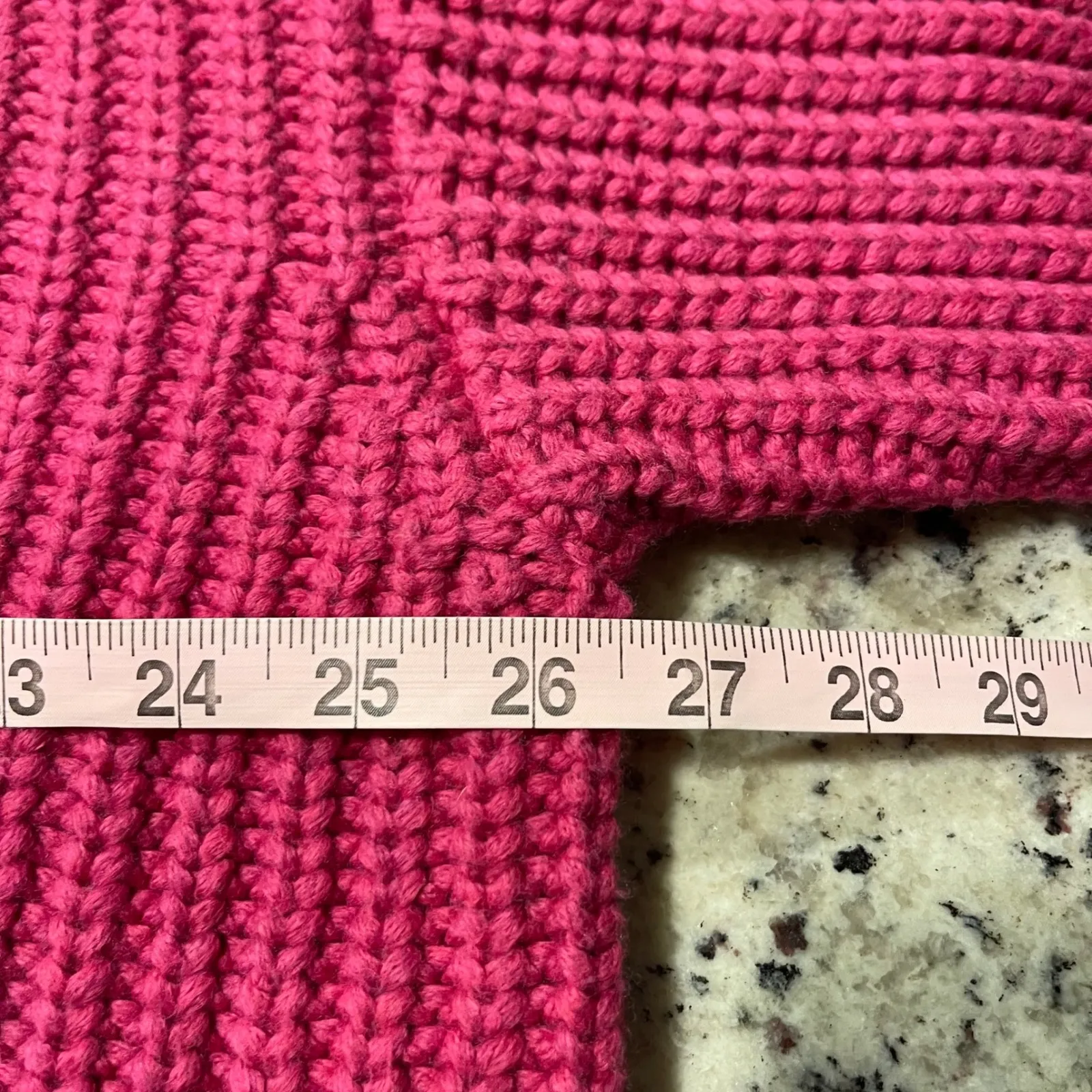 MARINE LAYER Oversized Crewneck Sweater Rose Violet XL Knit Cotton Blend Pink - Image 8