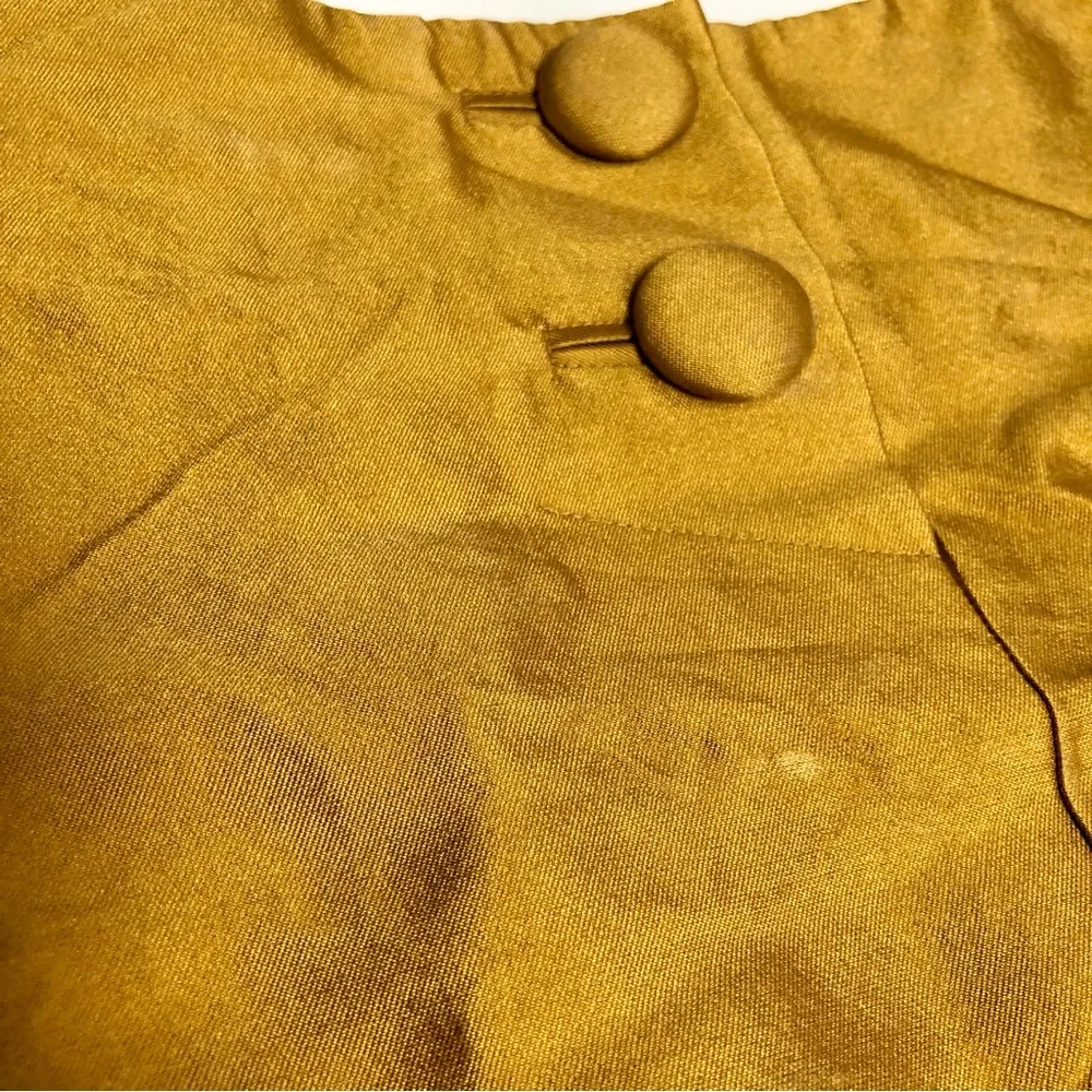 Anthro Maeve Sleeveless Sheath Dress Chardonnay Sheen Mustard Golden Yellow sz 8 - Image 9