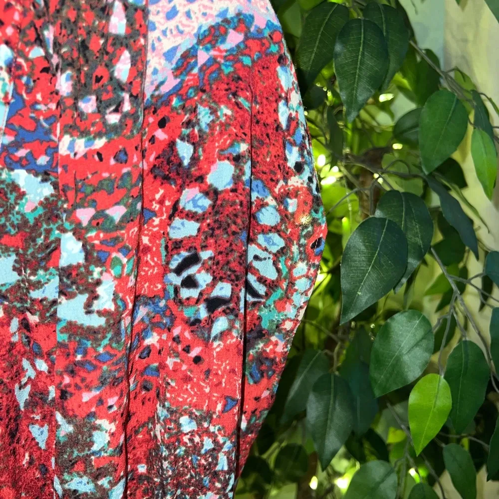 CABI St. Barts Faux Wrap Dress with Cap Sleeves Size Medium - Image 3