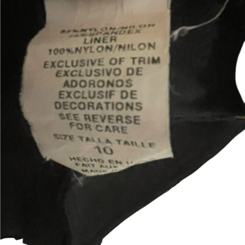 Vintage 90s Longitude Skirted Geometric Abstract One Piece With Skirt Swimwear S - Image 10