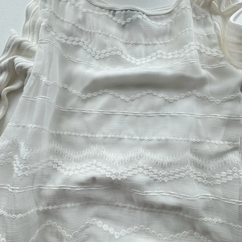 White House Black Market Lace Knit Top Sweater Size XSmall - Image 6