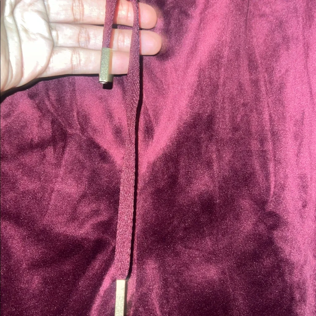 NWOT White Mark velour feel jogger pants 2X Burgundy Red - Image 4