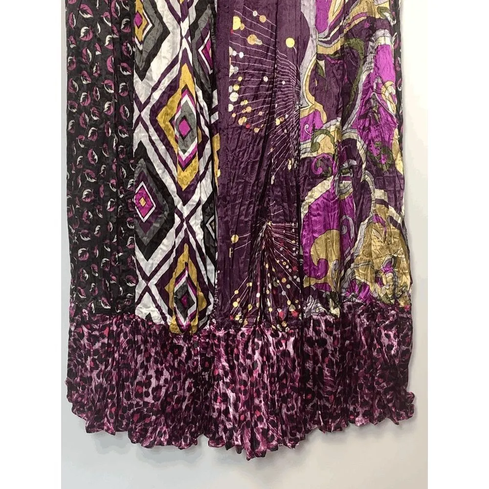 American Rag Multi Print Silk Feel Skirt Size Medium - Image 4