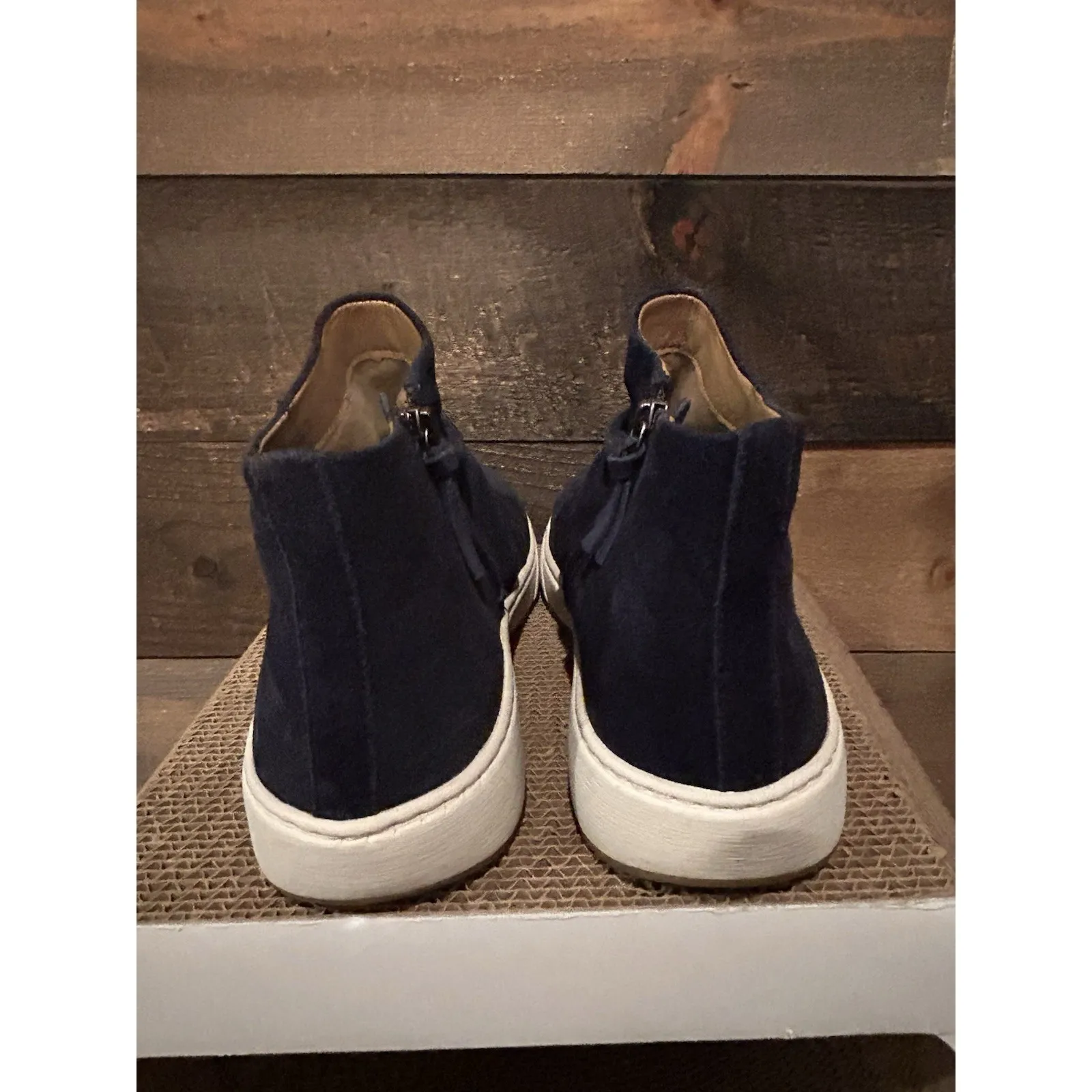 Sofft Portland Ankle Boots Booties‎ Shoes Womens Size 10 Blue Leather Zip Up - Image 5