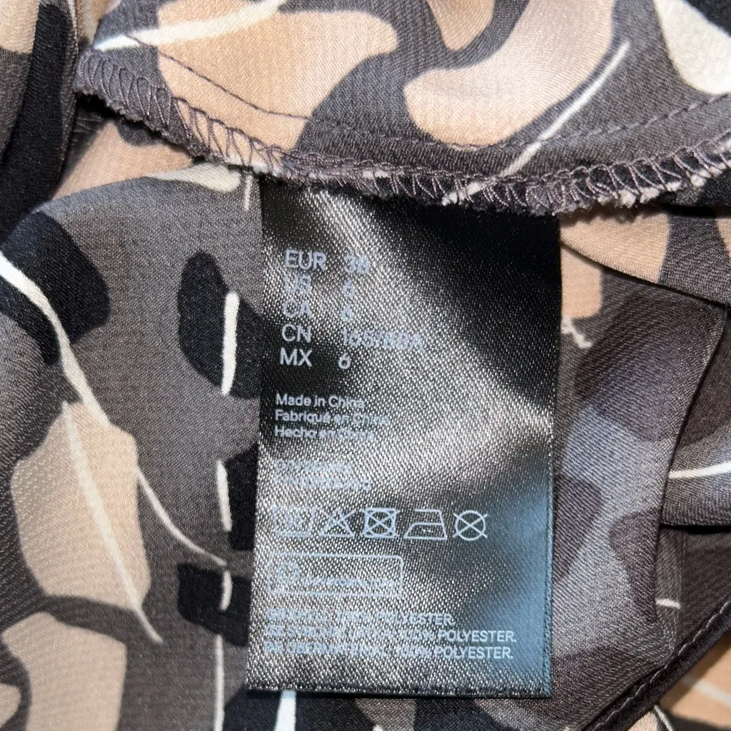 Richard Allen x H&M Gray and Cream‎ Long Sleeve Belted Dress Size 6 side zip - Image 11