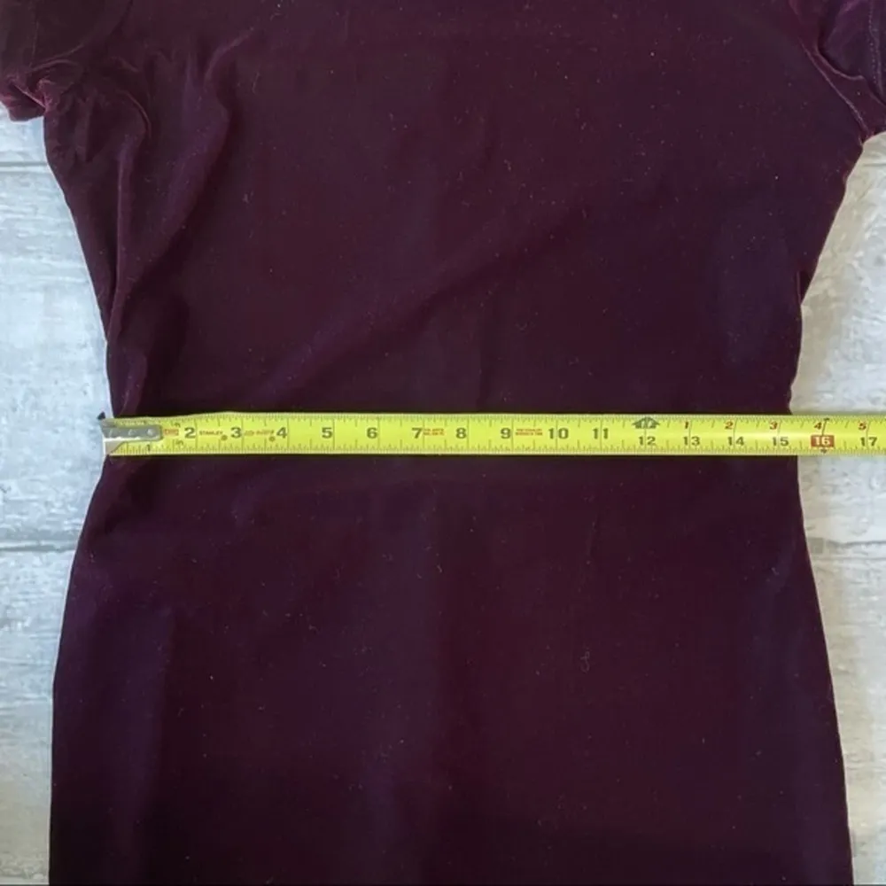 Harolds Plum Velvet Short Dress Size 4 Purple Holiday Party Dress - Image 4