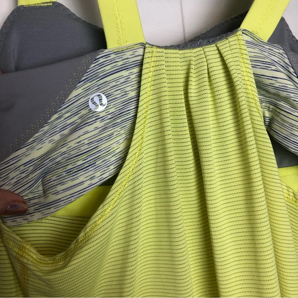Lululemon Back On Track Tank Clarity Yellow & Polar Cream - Image 9