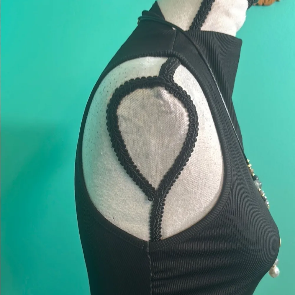 SHEIN Black Sleeveless Fitted Tank Bodysuit - Image 3