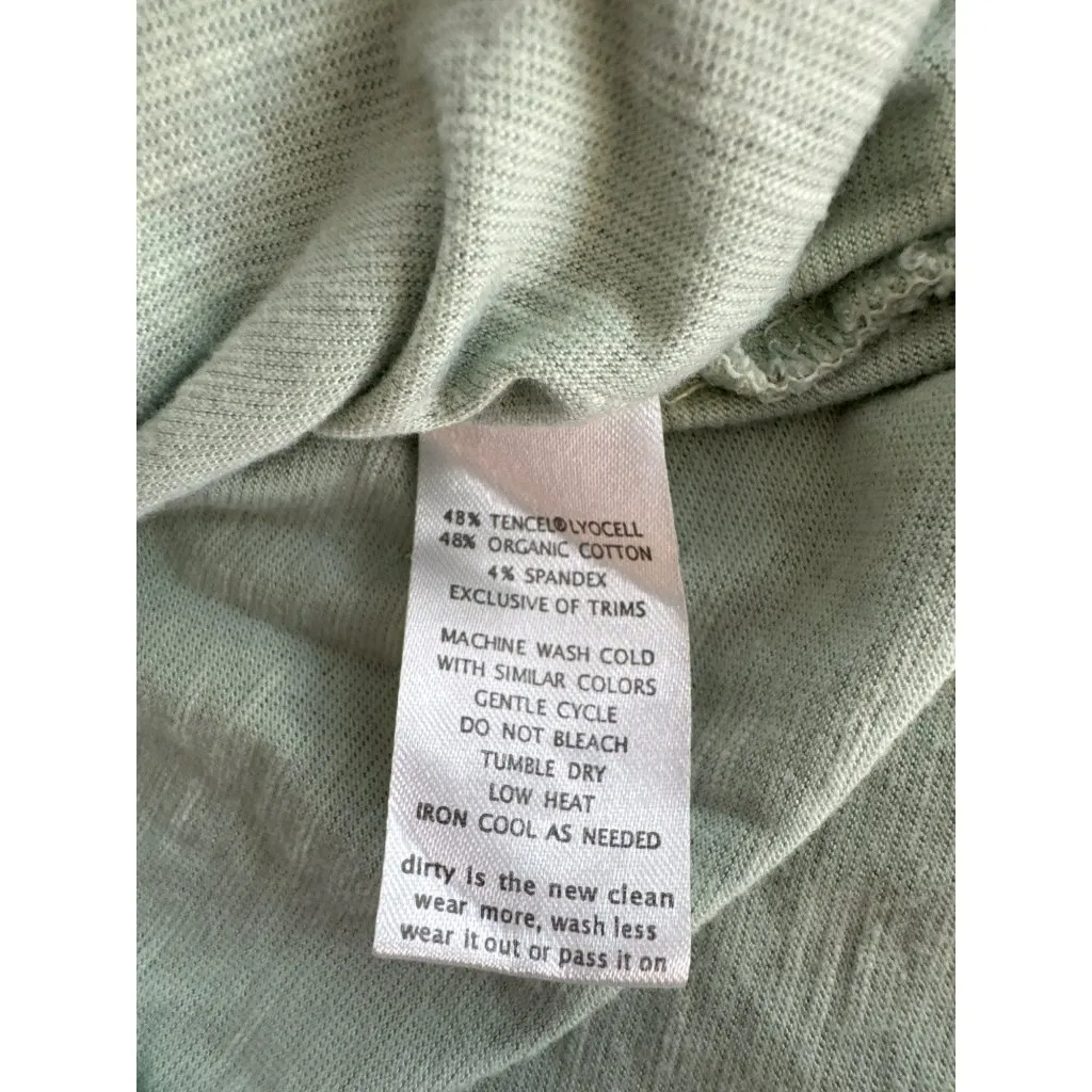 Toad & Co Medium Womens Organic Cotton Tencel Knit Tunic Top Green Ursa - Image 4