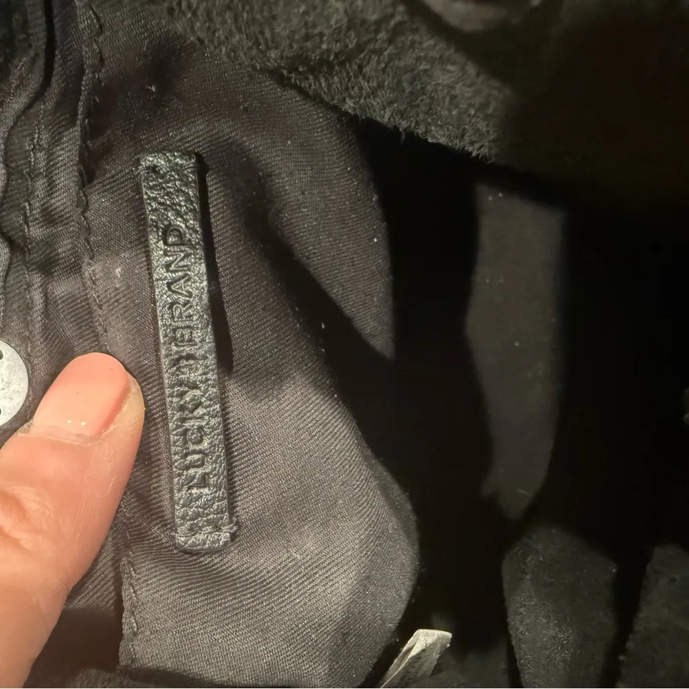 Lucky Brand Coran Pebbled Leather Satchel Crossbody Black - Image 6