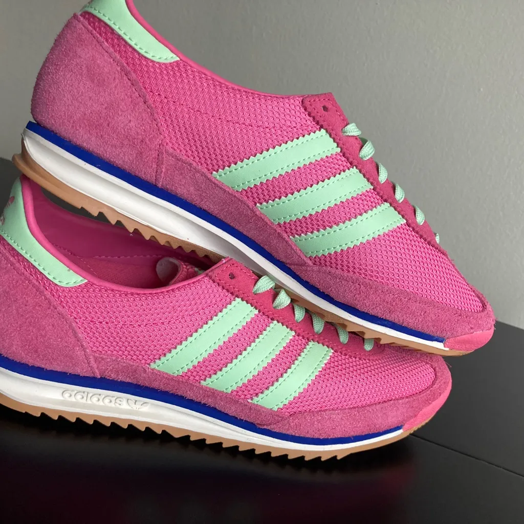 Adidas Originals SL 72 OG W Pink & Mint Green Sneakers – Women’s Size 7 - Image 6