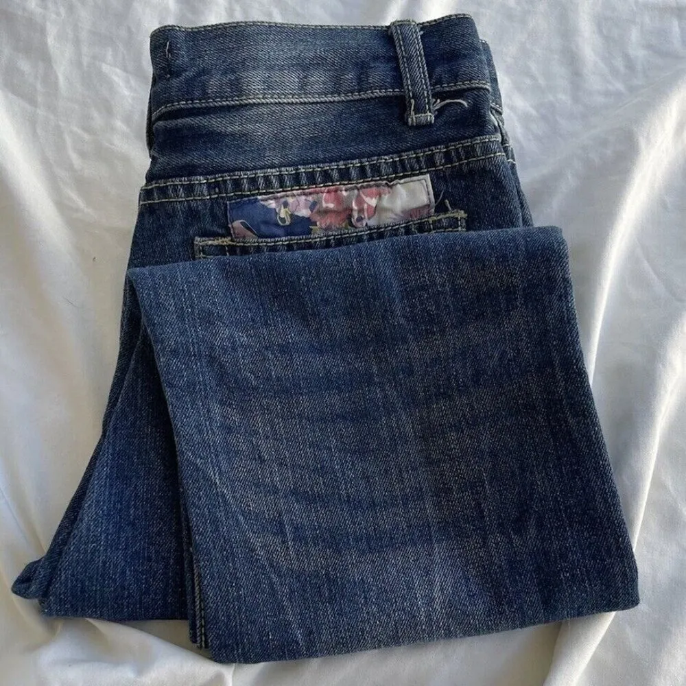 Vintage Agile Women’s denim Jeans Floral Design pants Sz 14 - Image 15