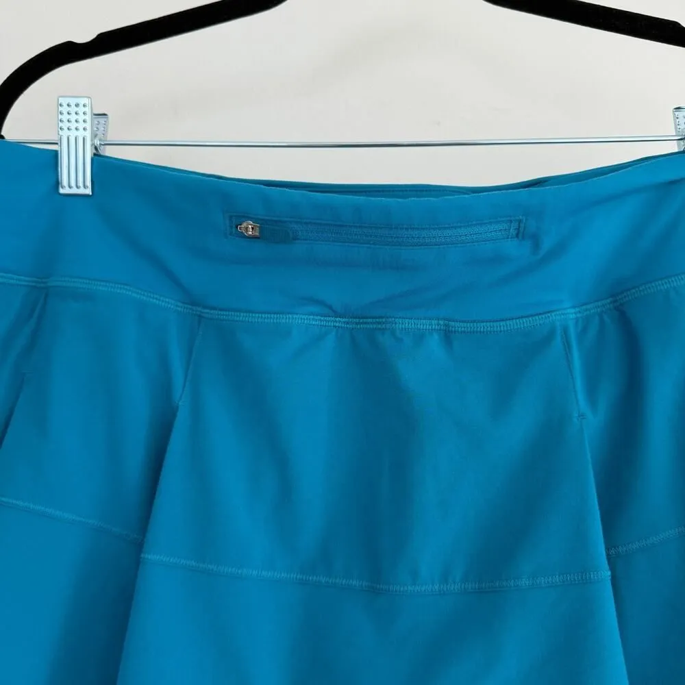 Lululemon Pace Rival Skirt Womens 14 Hawaiian Blue Skort Tiered Yoga Workout - Image 4
