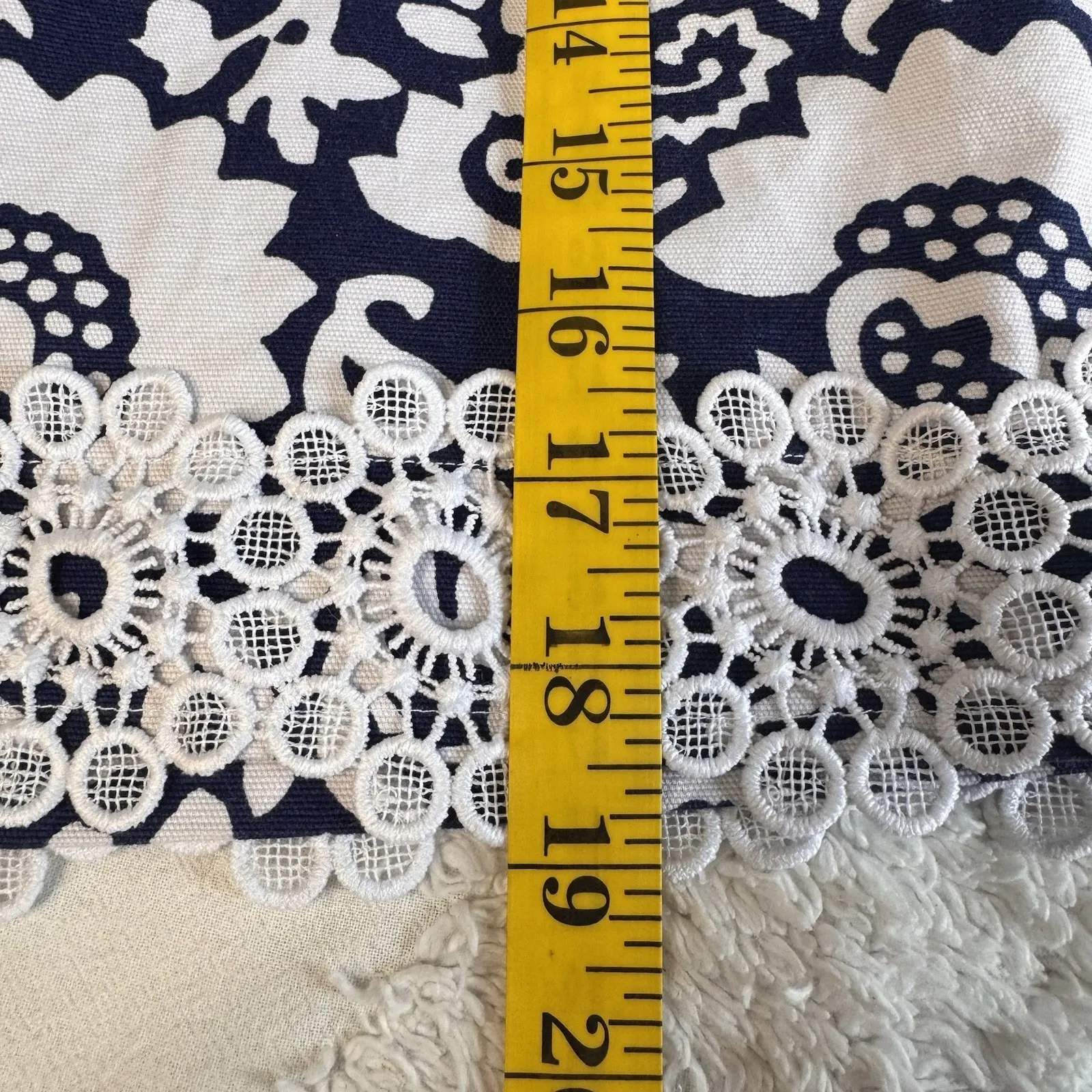 Talbots LACE-TRIMMED WOODBLOCK FLORAL STRETCH COTTON CANVAS SKIRT Womens Sz 2‎ - Image 10
