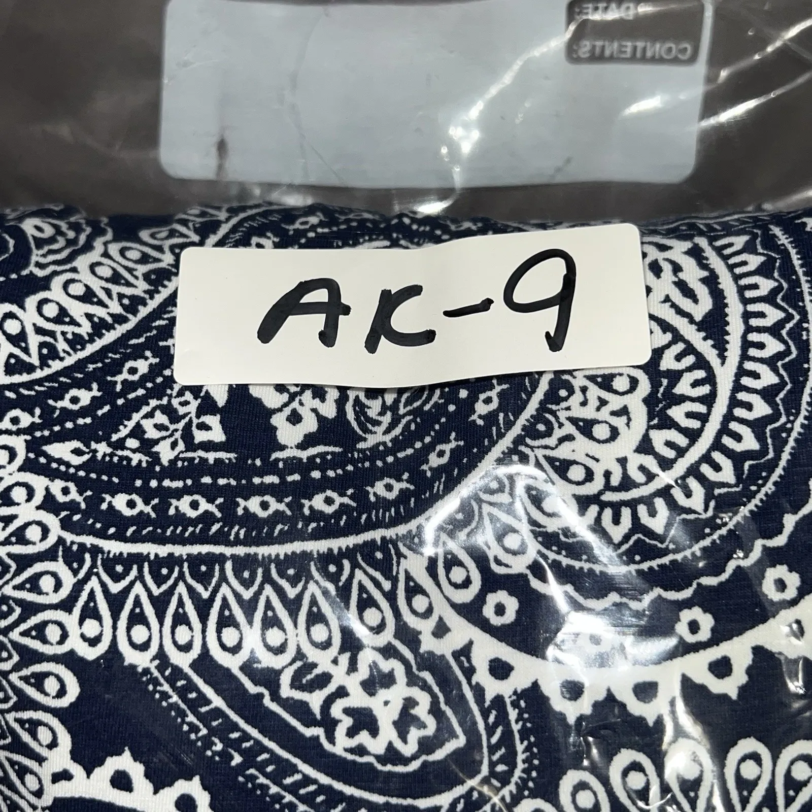 coolibar Tunic Dress 3/4 Sleeve Navy Blue Artisan Paisley Oceanside UPF 50+ Lg - Image 10