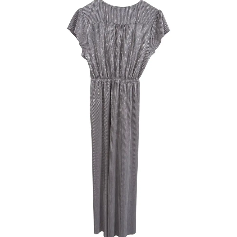 Baltic Born Athena Pleated Maxi Dress Silver Size XS New - Image 4